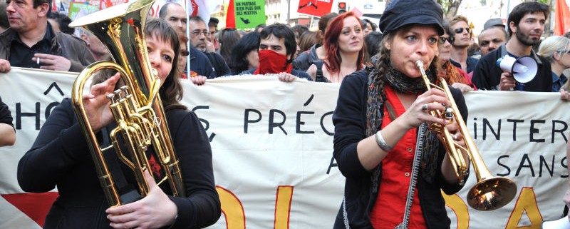 Manifestation unitaire contre l'austérité en 2014 - Cortège des intermittents